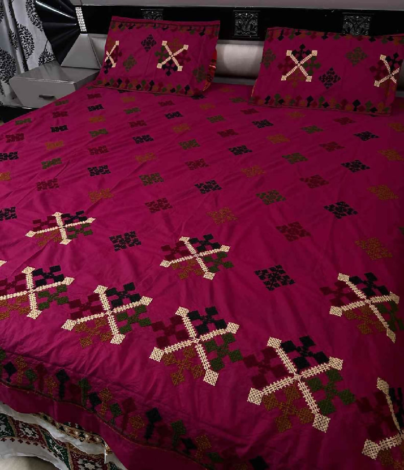 Embroidered bedsheets