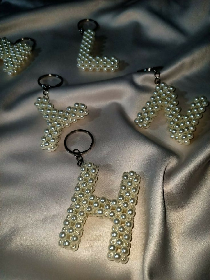 Beaded Alphabetical Keychain