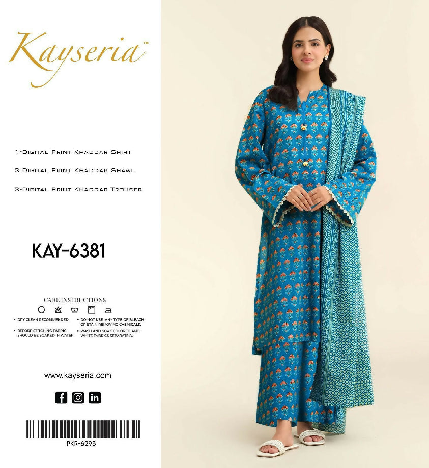 Unstitched Khaddar 3pc