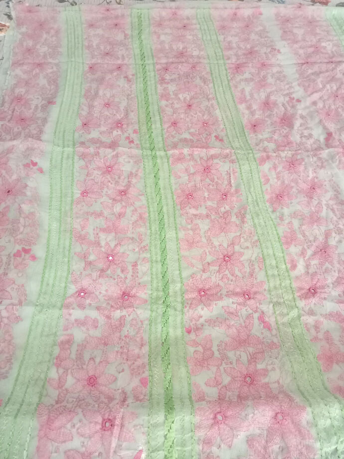 2piece bamber shafoon suit kacha kaam with tarkashi