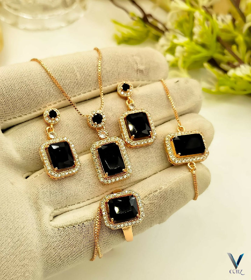 Fancy China Gold plated Zarqoon Combo Set