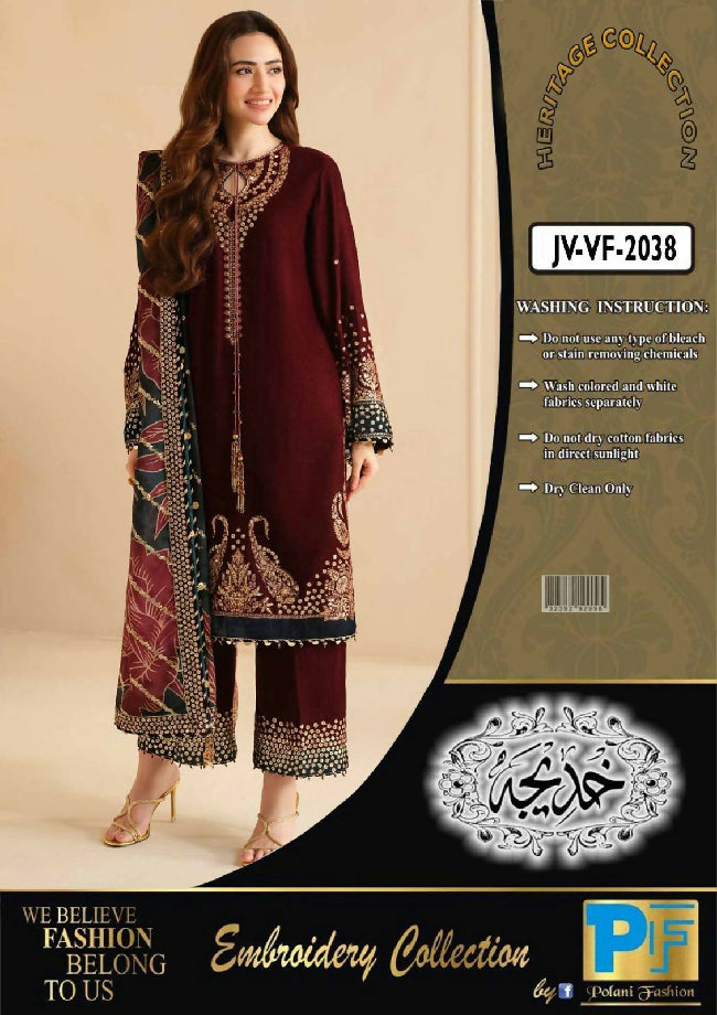 Luxury Embroidered Velvet Collection For women