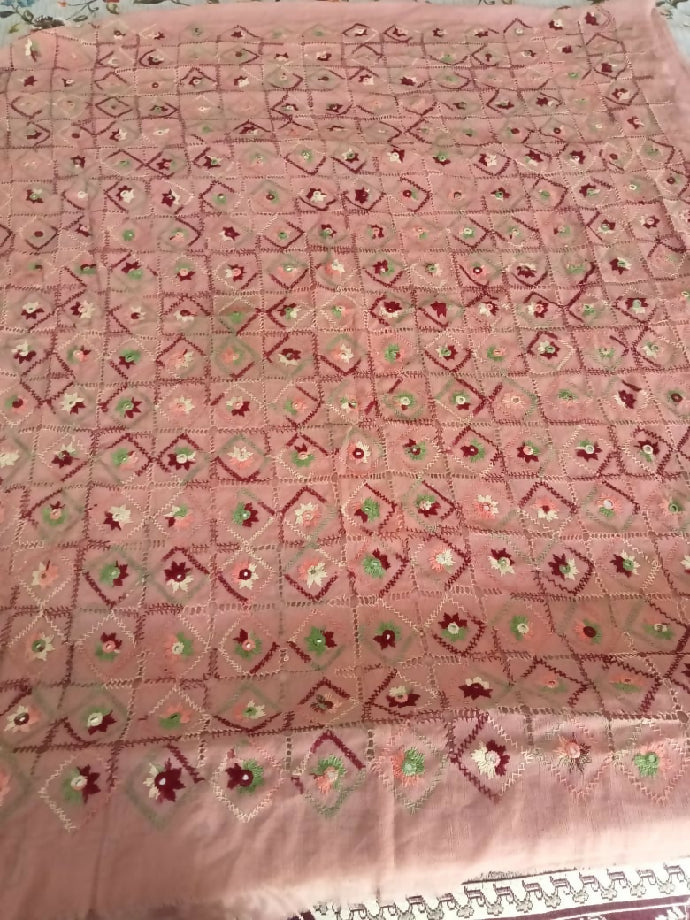 2piece bamber shafoon suit Shirt and dupatta Mirror work with tarkashi