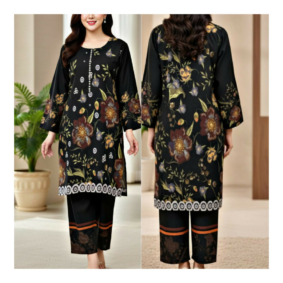 Trendy Stitched Winter Coord Set – Warm & Stylish 2 Piece Outfit for Women