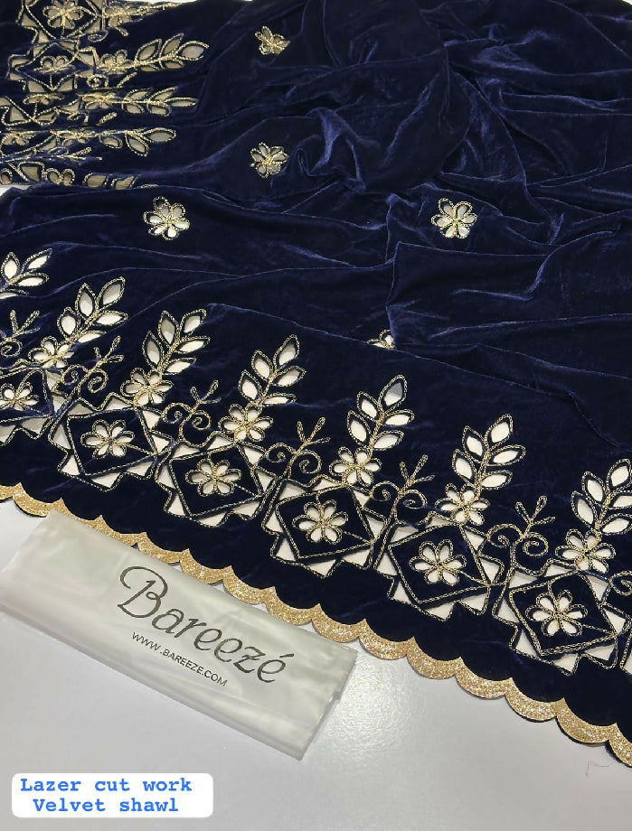 Bareeze velvet shawl