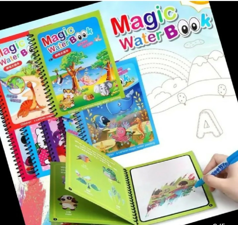 Reusable Magic water quick dry book with magic pen painting water colourings book