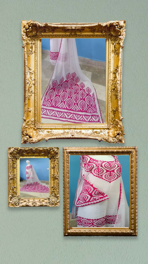 Three piece Applique handwork suit