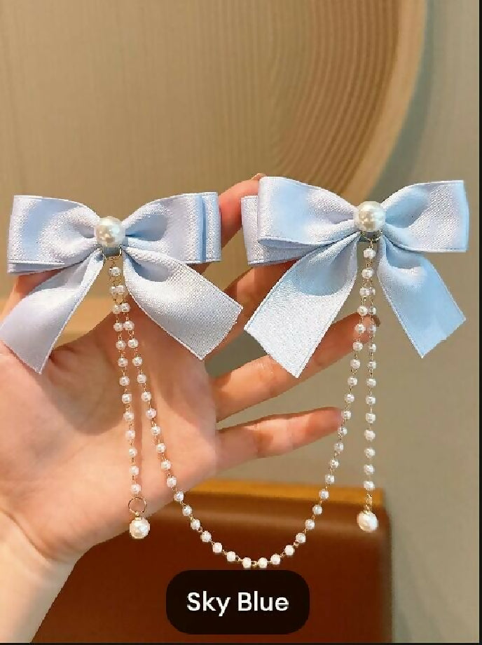 bows Duck Bill Clip Bobby pin bb princess Fringe Pearl Clip