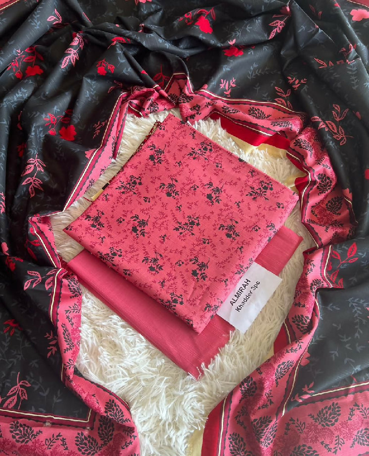 Unstitched Khaddar Three Piece