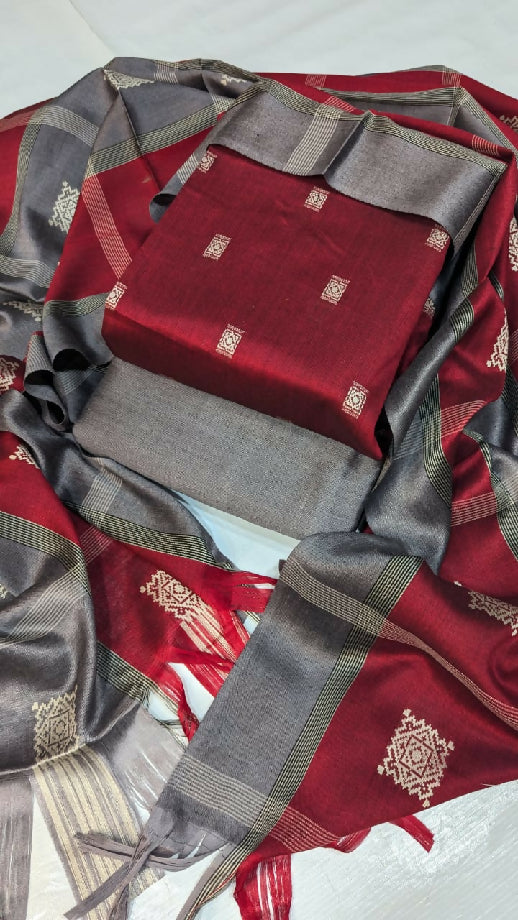 Susi Banarsi Unstitch Suit by Amna's Collection