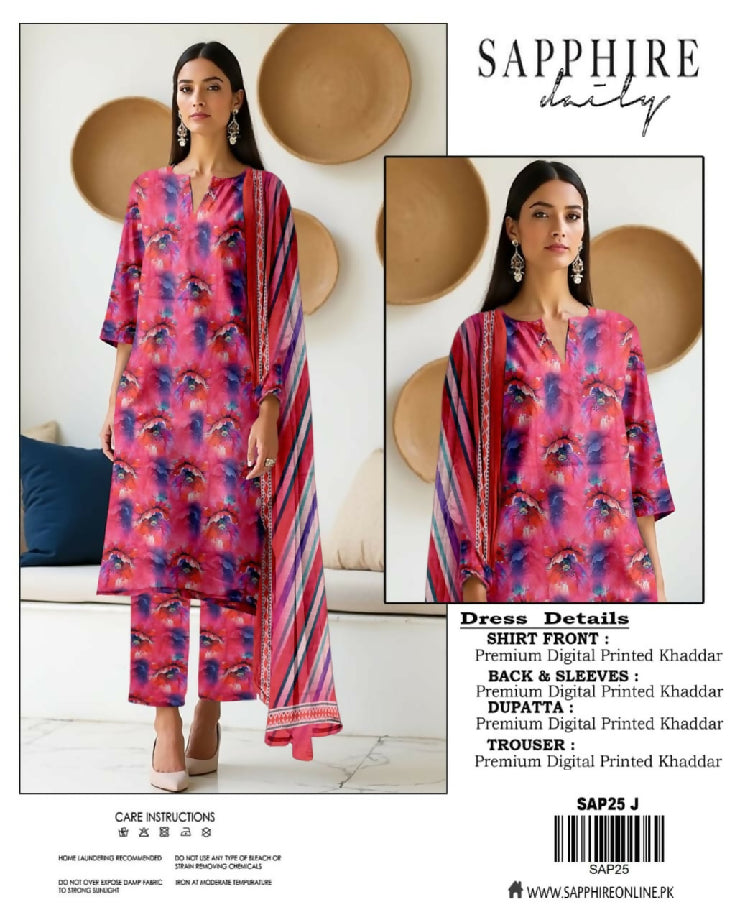 Sapphire digital khaddar printed 3 pc