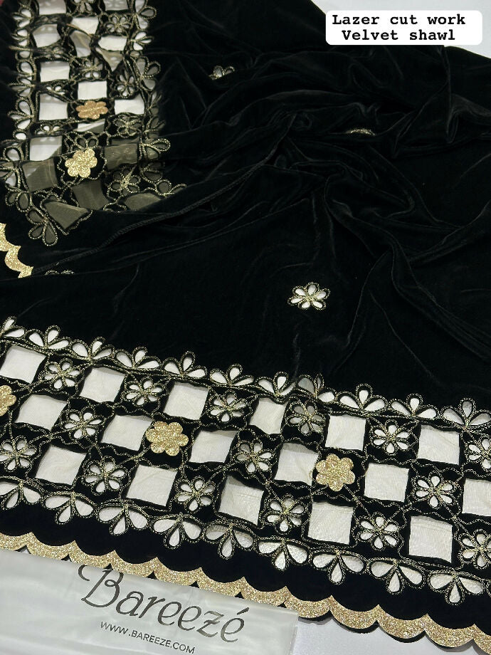 Valvet cutwork shawls