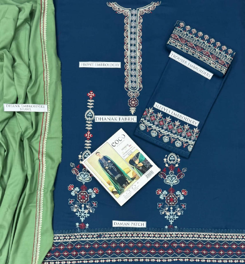 Marina dhanak 3 pc suit with shawl