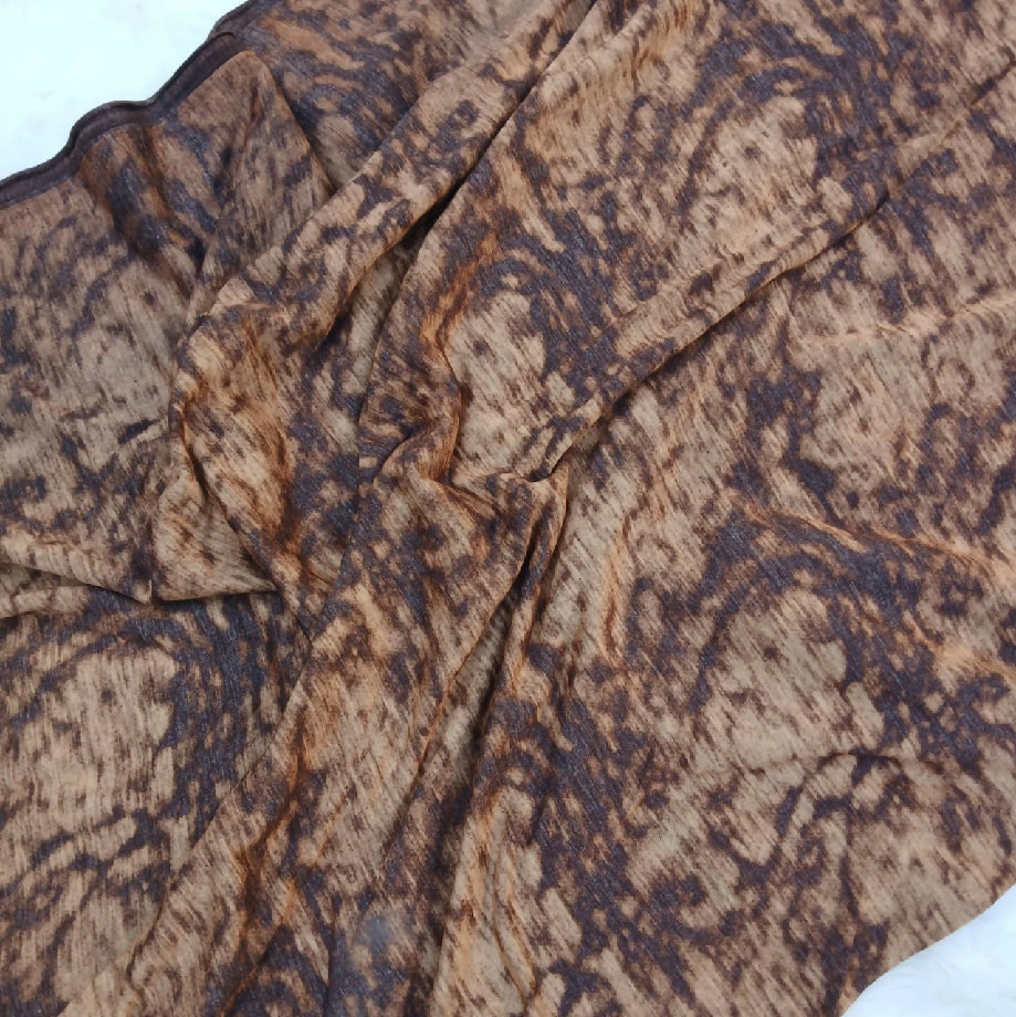 Brown Textured Pattern Jersey Fabric (Imported Shirt Or Frock Material)