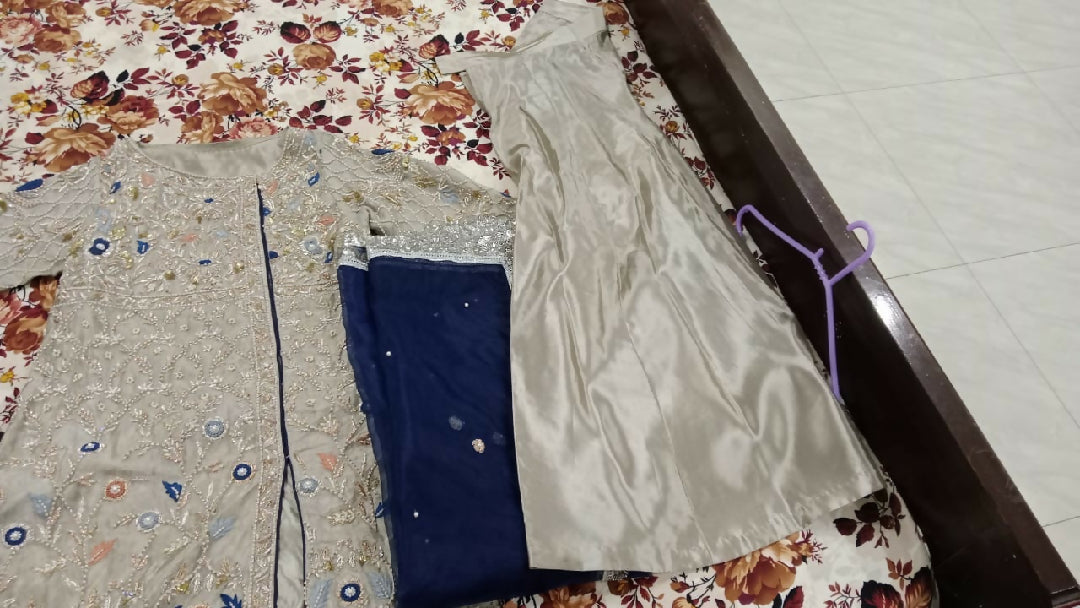 Preloved Heavy Work Shirt With Sharara And Dupatta