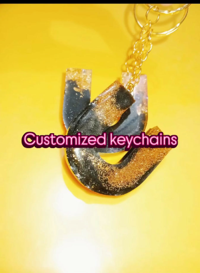 Luxury mixed colors resin keychains