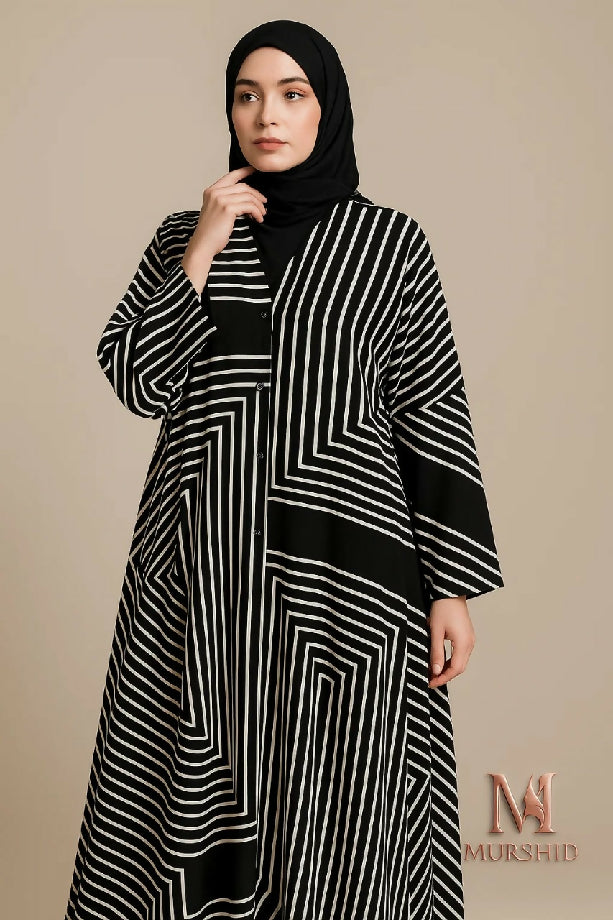 New Digital Printed Abaya (Front Open) ?
