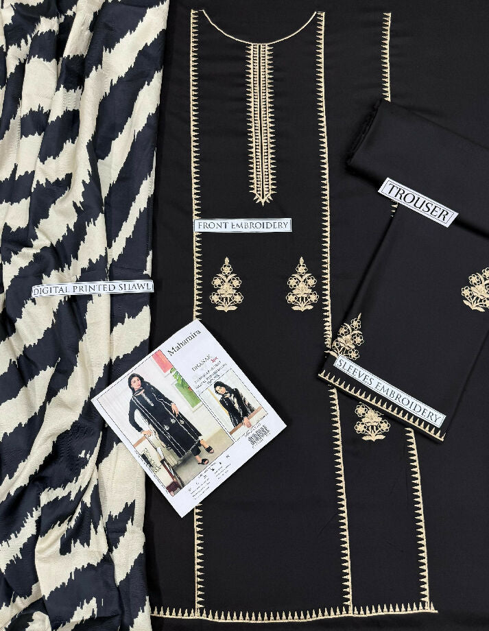 Women Embroided suit dhanak collection