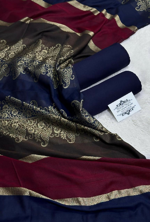 UNSTITCHED DHANAK Three Piece