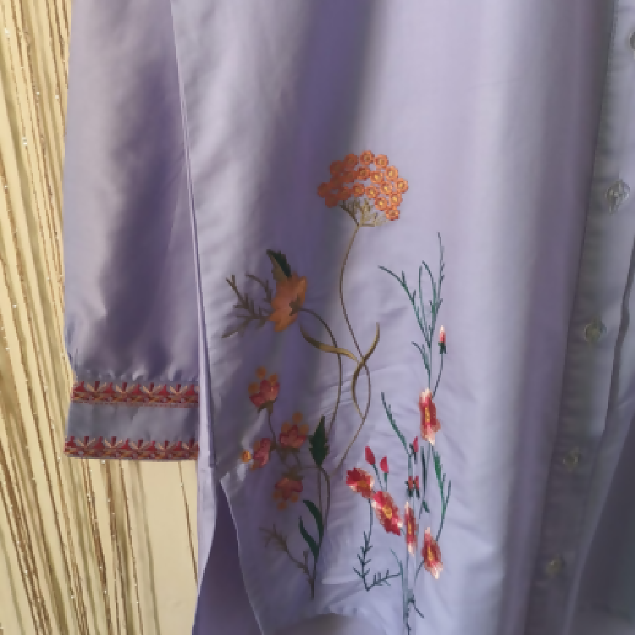 Pastel Lavender Embroidered 2-Piece Trouser Suit