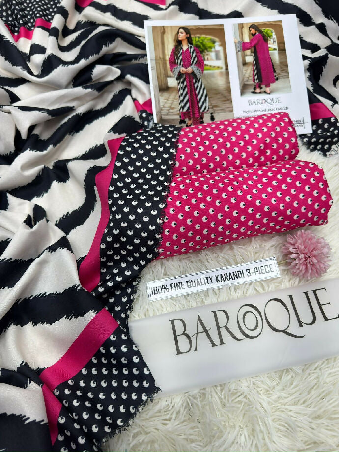 Winter 2025 Luxury Pure Karandi Collection – Digital Print 3 Piece Airjet Suit