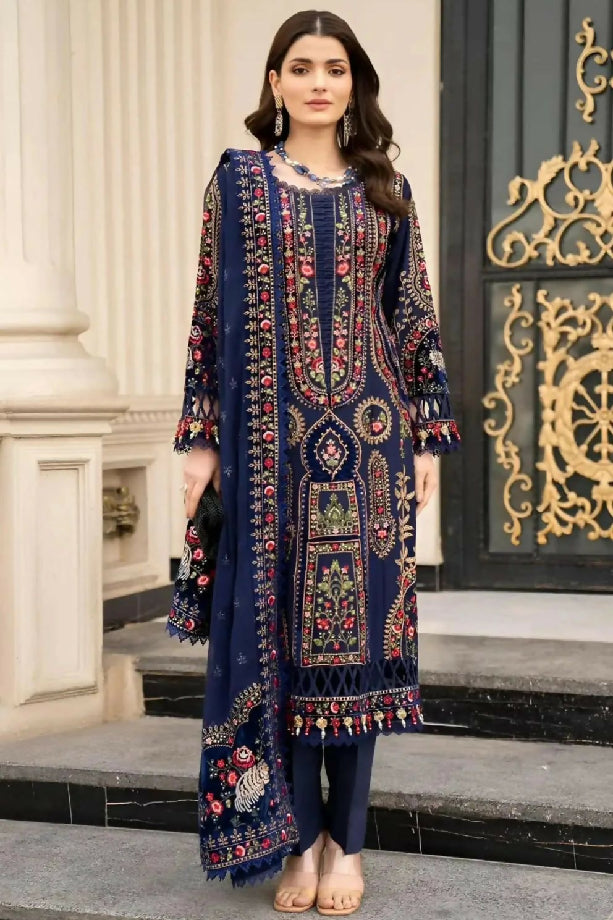 Embroidered Dhanak Three Piece winters