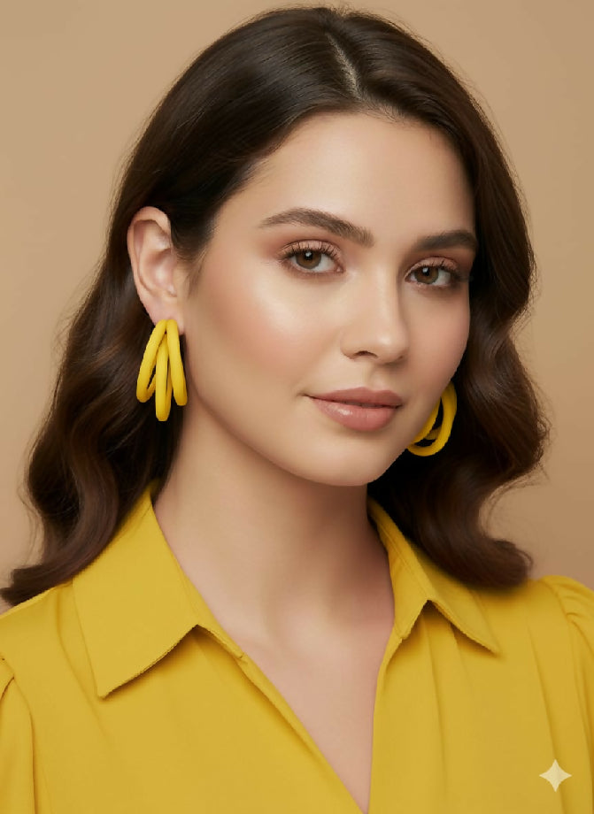 Tripod hoops ear rings