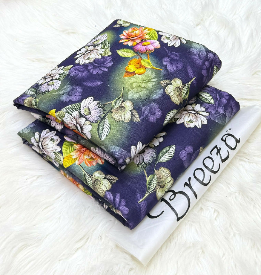 Unstitched Printed Khaddar Two Piece