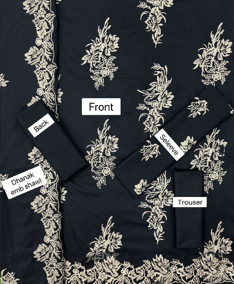 Winter collection 2025 3pcs embroidered