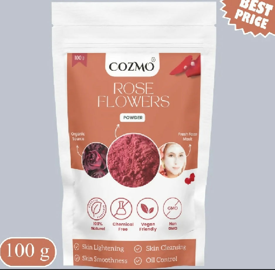 Rose flowers powder