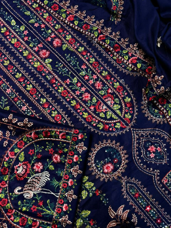 Embroidered Dhanak Three Piece winters