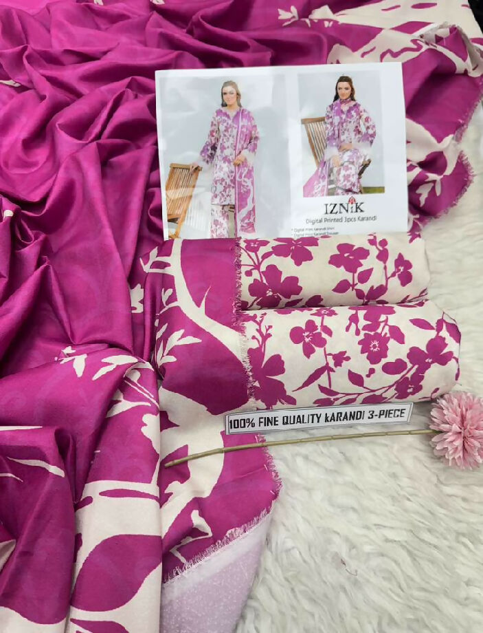 Winter 2025 Luxury Pure Karandi Collection – Digital Print 3 Piece Airjet Suit