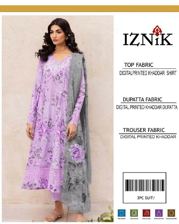 Inzik khaddar 3 piece