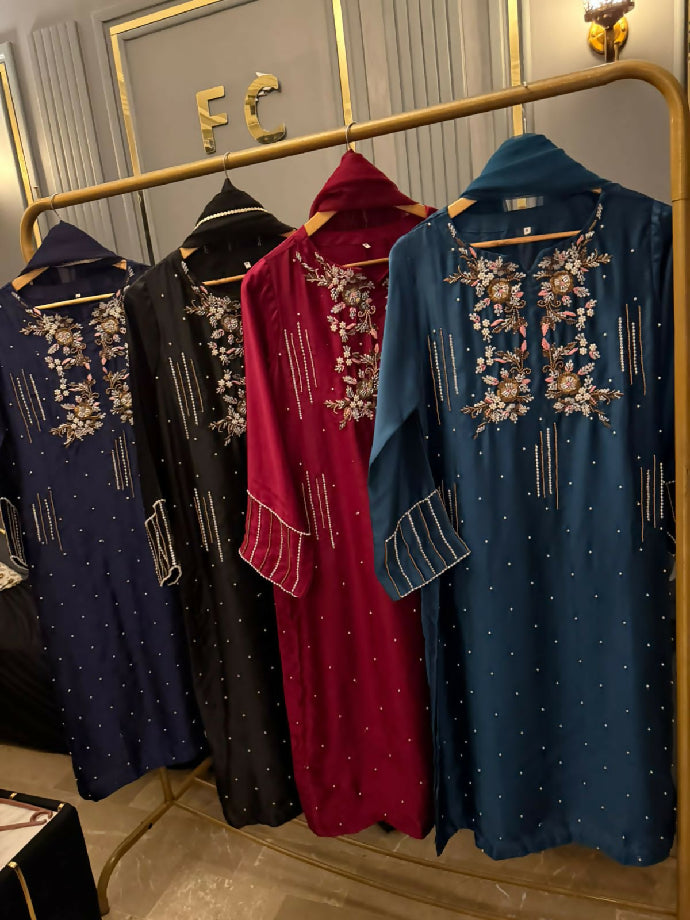 Beautiful Sheesha Silk Heavy Handwork Suit