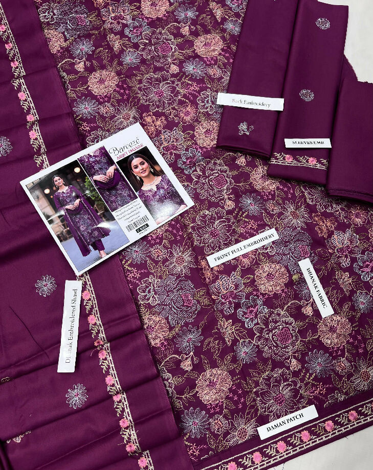 Dhanak 3 pc embroidery suit