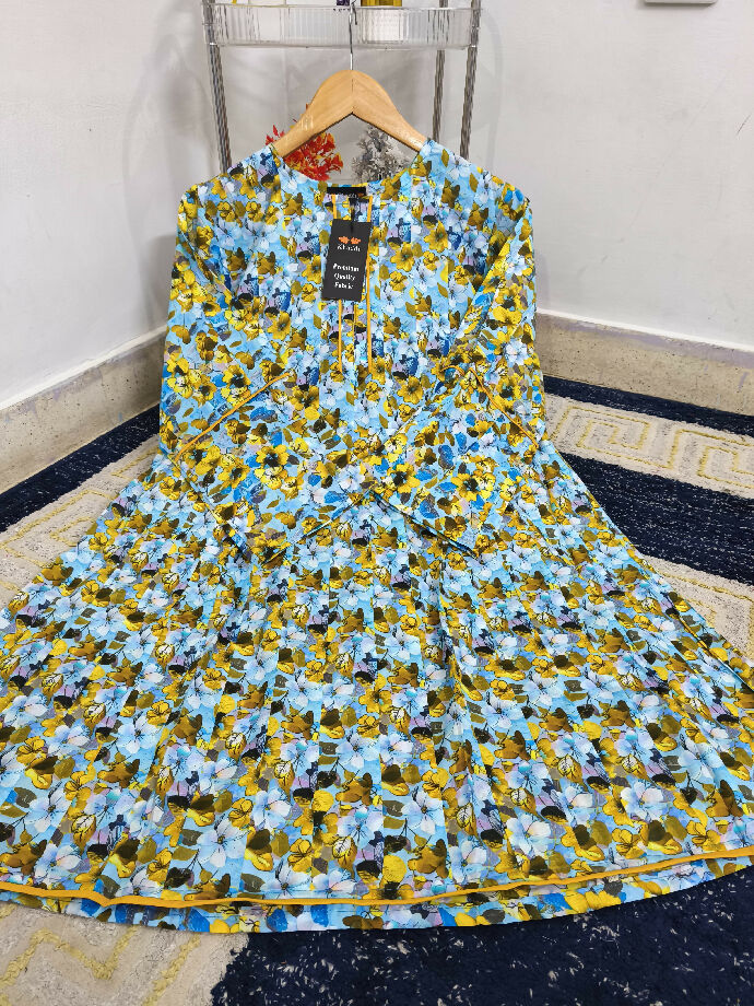 ORIGNAL KHAADI NEW PRINTS STITCHED FROCK*