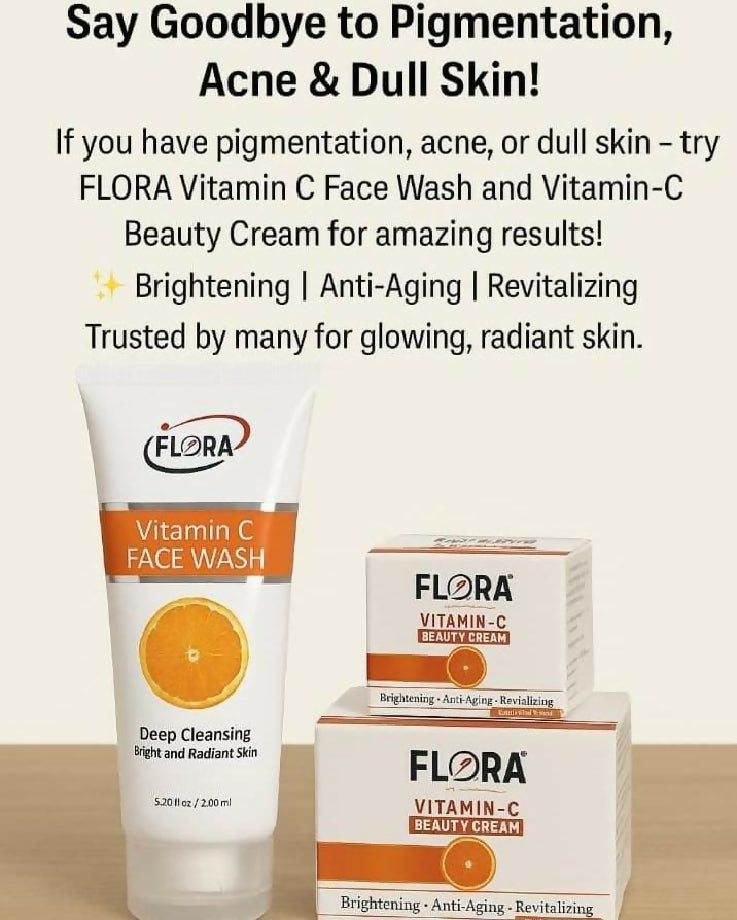 Flora vitamin c face wash+cream