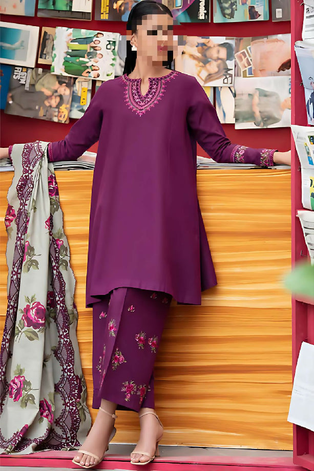 Dhanak embroidery suit