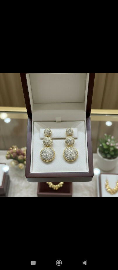 Zarkoon stone ear rings