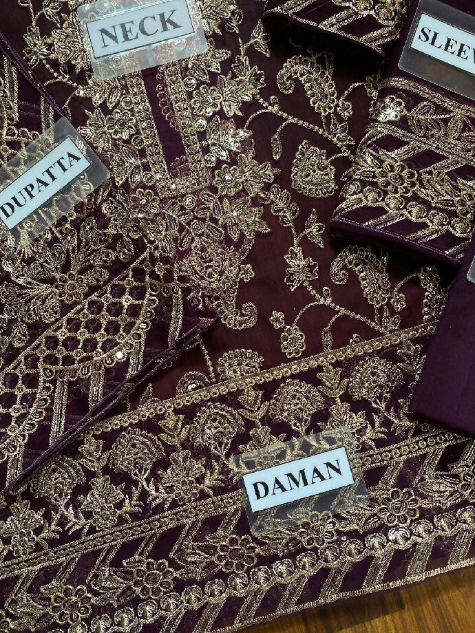 ASIM JOFA chiffon suit with malai trousers