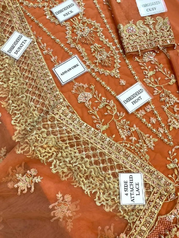 HEER Malai fully embroidered adda work 3 pc suit