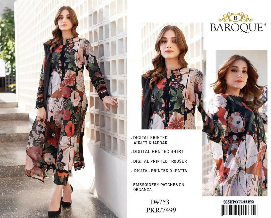 LUXURY DIGITAL PRINT SLUB KHADDAR AIRJET PATCHES VOLUME