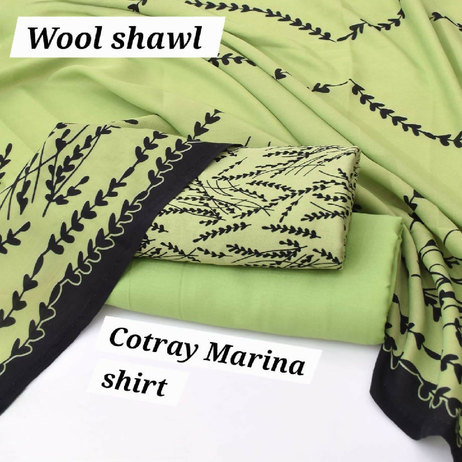 Imported marina Cotri with Wool shawl