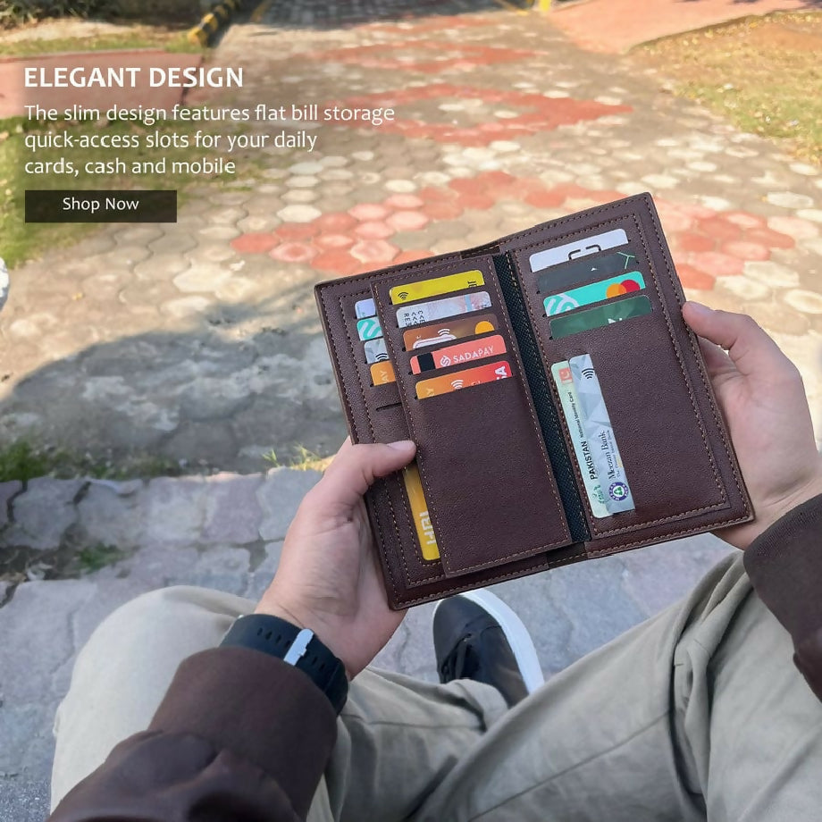 Man's collection wallet leather