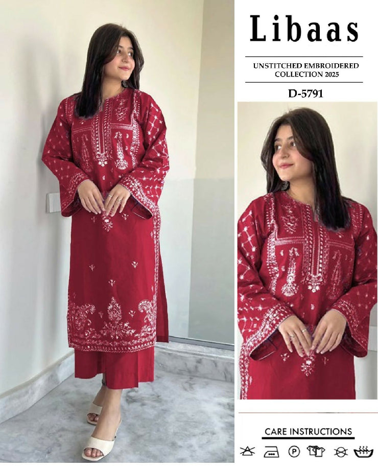 Winter most demanding 2pc embroidered premium dhanak suit