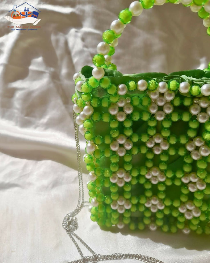 Green Beaded Handbag