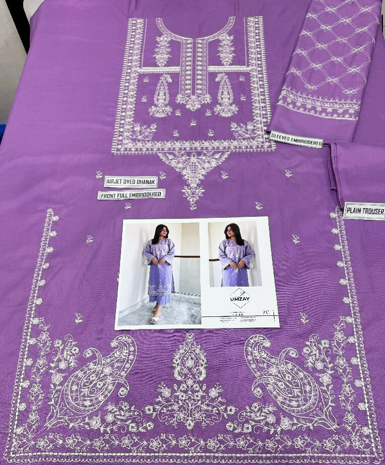 Unstitched Embroidered Two Piece