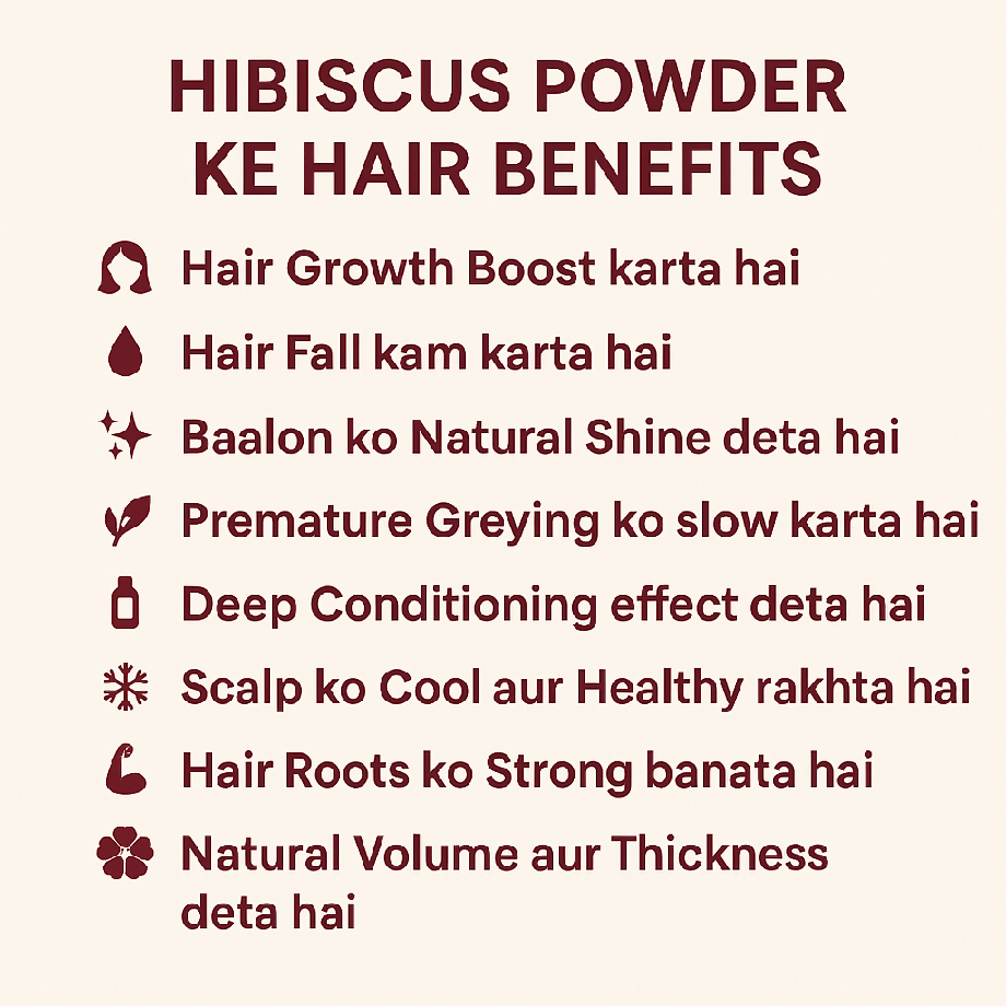 Hibiscus powder for hair care