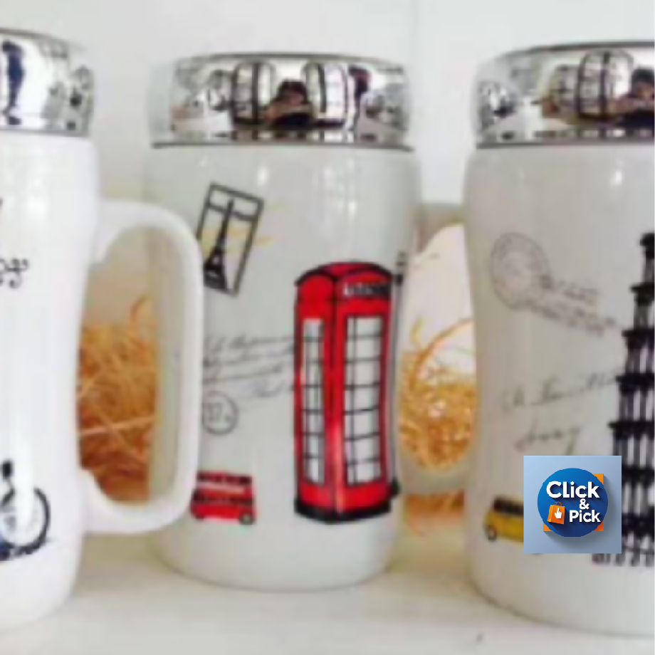 Luxury Mirror Lid Cup – Stylish Tea & Coffee Mug with Decorative Cover