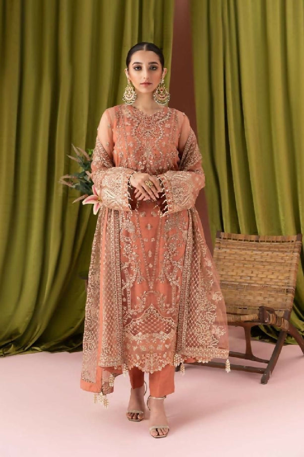 HEER Malai fully embroidered adda work 3 pc suit